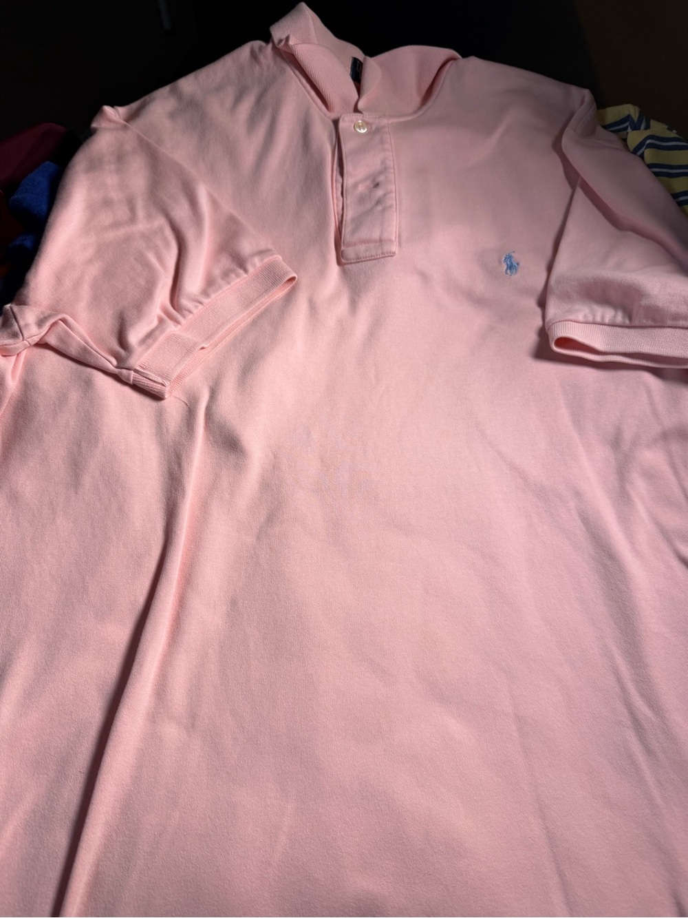 Ralph Lauren Light Pink Polo Shirt with Blue Pony